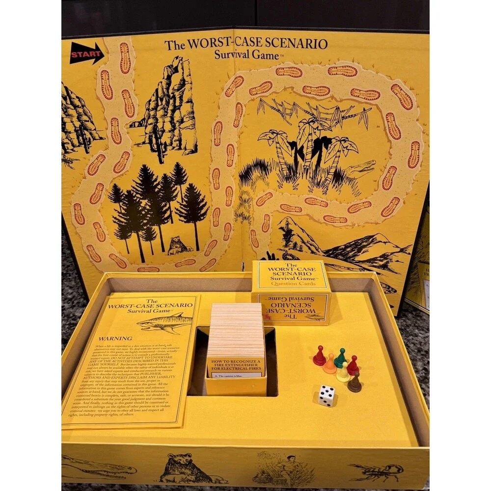 The Worst-Case Scenario Survival Game Board Game 2001 University Games Complete